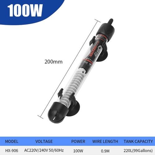 Chauffage D'aquarium Subsn  Temprature Constante,Chauffage Prcieux Pour Poisson,25w,50w,100w,200w,300w,Le Plus Rcent Essentiel - Type 100w-Eu Plug