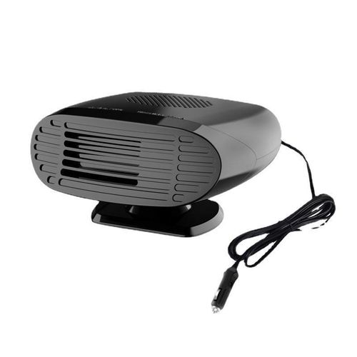 Chauffage de voiture portable, 12 V 150 W, ventilateur 2 en 1 avec fonction de chauffage et de refroidissement, dgivreur, prise allume-cigare, base rotative  360 degrs