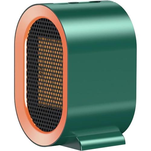 Chauffage soufflant 1200 W  conomie d'nergie silencieux Mini radiateur soufflant en cramique PTC avec thermostat pour chambre, salon, bureau (vert)