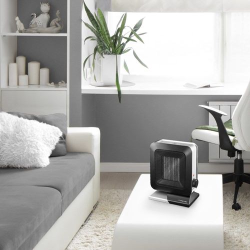 Chauffage Soufflant Cramique Compact 700w 1400w Noir