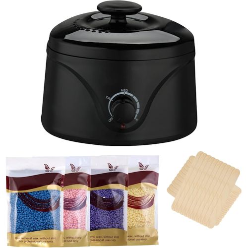 Chauffe Cire - Chauffe Cire Epilation Machine A Cire Kit Epilation Cire Appareil A Cire Epilation Avec 4 Sacs De Haricots De Cire 20 Applicateurs De Cire Pour Bras Jambes Aisselle Jambes(Le.[G532]
