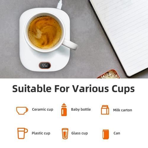 Chauffe-tasse  caf lectrique, plaque chauffante USB, contrle de la temprature constante, adapt au bureau et  la maison, 2 pices