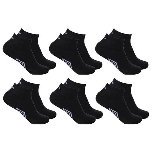 Chaussettes Enfant Sport En Coton Majoritaire Pack De 6 Paires Sneaker Umbro Noires