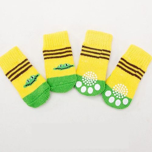 Chaussettes Imprimes Pour Chiens De Compagnie,4 Pices/Ensemble,Haute lasticit,Petit,Grand Chiot,Chihuahua,Protge-Pattes paisses,Chaussons Chauds D'hiver,Accessoires Pour Ani - Type Style 12-S