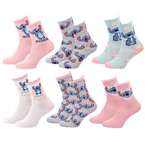 Chaussettes Pack Fille Lilo Et Stitch Pack De 6 Paires 0443