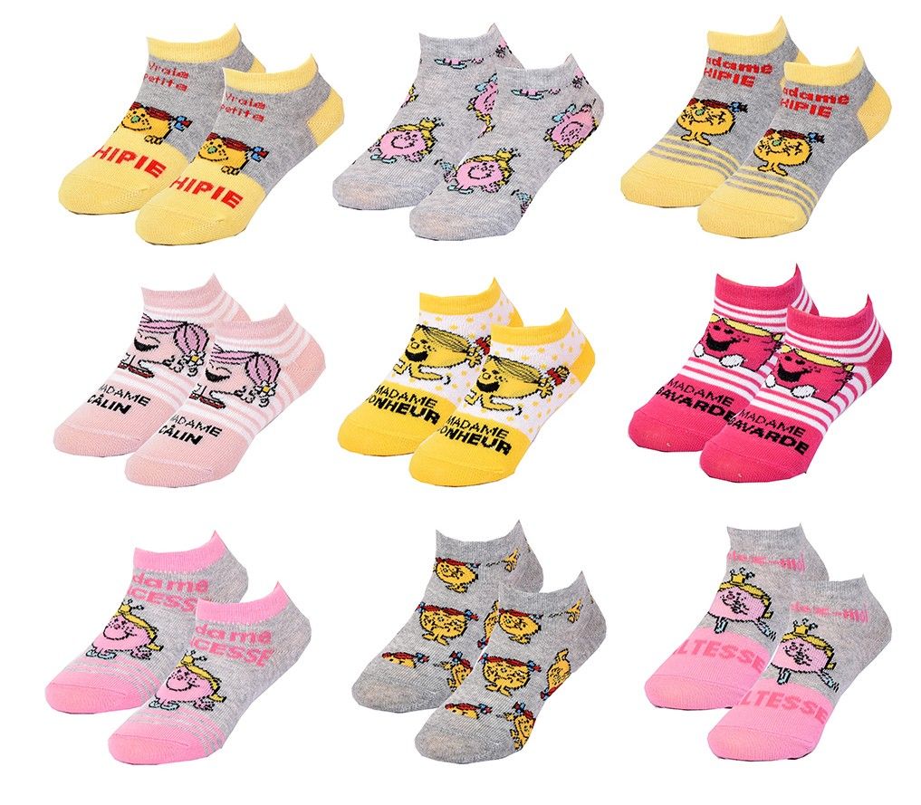 Chaussettes Pack Fille Monsieur Madame Pack De 9 Paires Sneaker Surprise