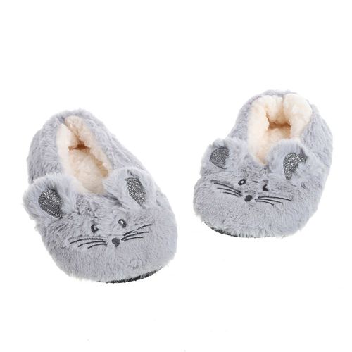 Chaussons Chauds D'hiver Pour Femmes,Fourrure Floue,Peluche,Poigne Coordonnante,Intrieur Moelleux,Chaussures De Sol Brodes D'oreilles De Souris Pour Femmes Paresseuses