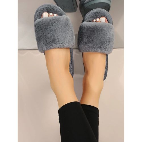 Chaussons D'intrieur Coordonnants Pour Femmes,Toboggans Chauds En Peluche,Toboggans De Chambre  Coucher,Mode,Hiver,2023 Peluches