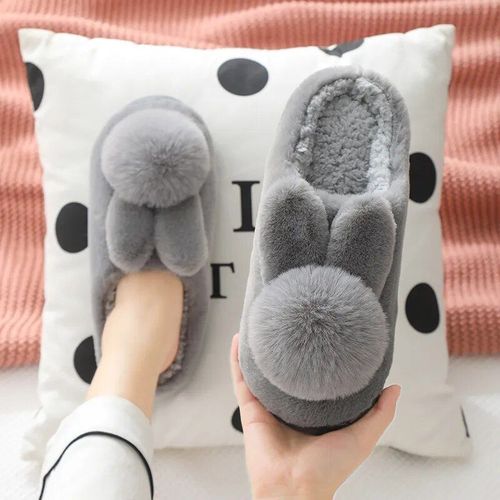 Chaussons En Peluche Anti-Ald Pour Femmes,Chaussures  Fond Optique,Isolation,Toboggans Chauds Pour Les Amoureux De La Maison,Mignons
