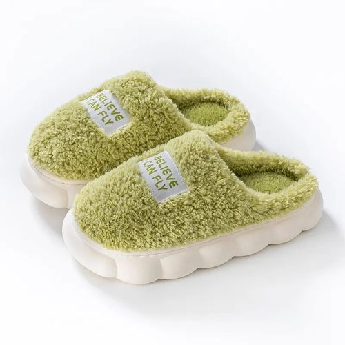 Chaussons Moelleux Chauds Pour Hommes Et Femmes,Chaussures En Coton Pelucheux,Talons Hauts,Semelle Optique,Maison,Intrieur,Extrieur,Couples,Hiver,Mnage,Dames