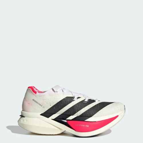 Chaussure De Running Adizero Prime X3 Strung Adidas - Cloud White / Core Black / Lucid Red - 38