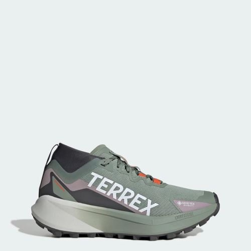 Chaussure De Trail Running Terrex Agravic Gtx Adidas - Silver Green / Cloud White / Preloved Fig - 42