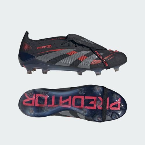 Chaussure Languette Rabattue Predator Elite Terrain Souple Adidas - Core Black / Grey Four / Lucid Red - 42 2/3