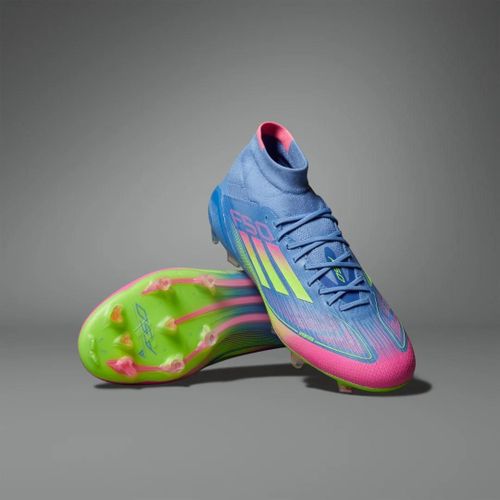 Chaussure Mi-Montante F50 Elite Terrain Souple Adidas - Blue Fusion / Lucid Lemon / Lucid Pink - 46 2/3