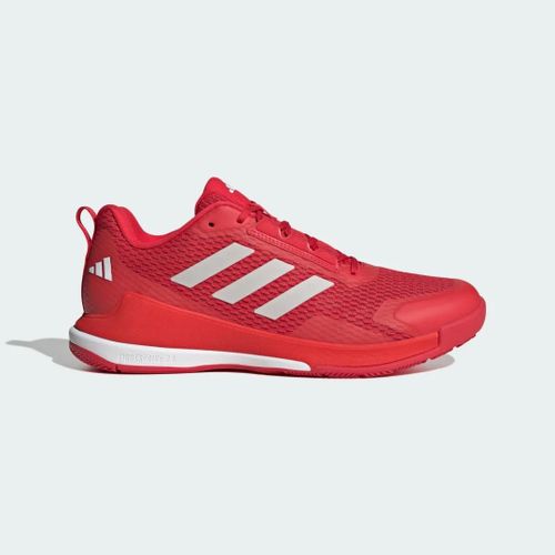 Chaussure Novaflight 2 Indoor Adidas - Pure Ruby / Zero Metalic / Cloud White - 45 1/3