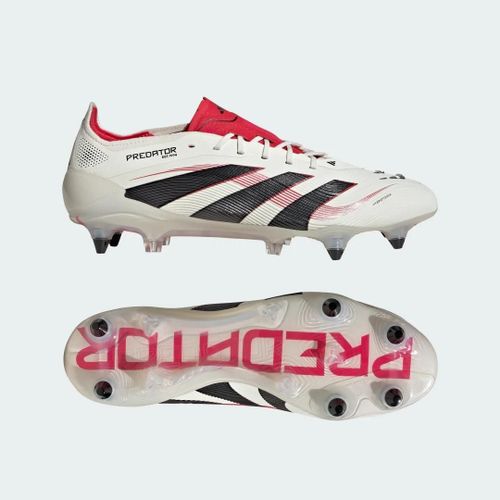 Chaussure Predator Elite Terrain Gras Adidas - Off White / Core Black / Pure Ruby - 42 2/3