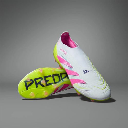 Chaussure Predator Elite Terrain Souple Adidas - Cloud White / Lucid Pink / Lucid Lemon - 43 1/3