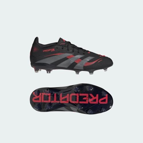 Chaussure Predator Elite Terrain Souple Enfants Adidas - Core Black / Grey Four / Lucid Red - 28