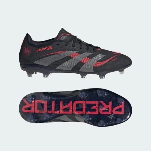 Chaussure Predator Pro Terrain Souple Adidas - Core Black / Grey Four / Lucid Red - 45 1/3