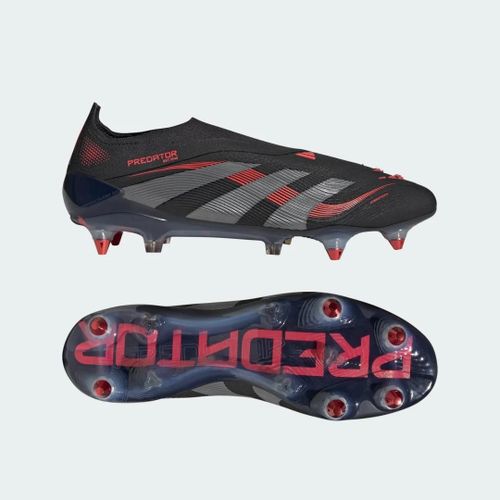 Chaussure Sans Lacets Predator Elite Terrain Gras Adidas - Core Black / Grey Four / Lucid Red - 42