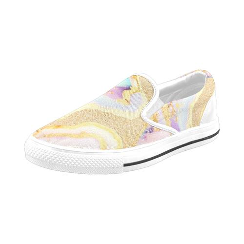 Chaussures  Enfiler Agate Cristal Gode Pierre Prcieuse Blush Or Sans Lacets Pour Hommes Et Femmes, Tendance Mode En Toile, Baskets Dcontractes Faites  La Main