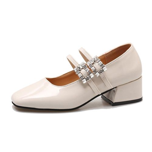 Chaussures  Essence Mary lgantes Pour Femmes,Talon Carr,Robe Dcontracte Pour Dames,Ballerines D'extrieur,Rouge,Mode Printemps,2024 - 37