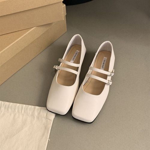 Chaussures  Essence Mary Square Parker Pour Femmes,Ballerines Confortables Pour Femmes,Chaussures Plates  Semelle Souple,Peu Profondes Et Dcontractes,Mode Printemps,2024 - 36