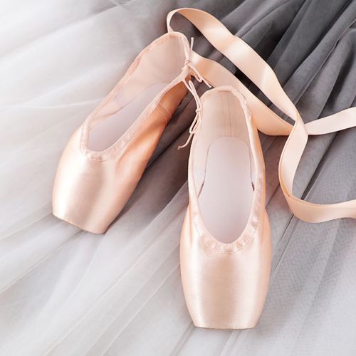 Chaussures  Pointe De Ballet Professionnelles Avec Semelle En Cuir Vritable Pour Femmes,Chaussures De Ballet En Satin Avec Rubans Pour Ballerine Professionnelle - 41