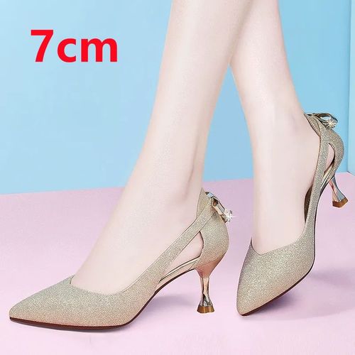Chaussures  Talons Aiguilles En Cuir Pu Pour Femmes,Jolies Chaussures  Talons Aiguilles,Vert,Pour Bureau,Fte,Bote De Nuit,Noir,H6153 - 39