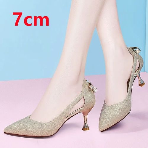Chaussures  Talons Aiguilles En Cuir Pu Pour Femmes,Jolies Chaussures  Talons Aiguilles,Vert,Pour Bureau,Fte,Bote De Nuit,Noir,H6153 - 40