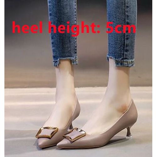 Chaussures  Talons Aiguilles En Cuir Pu Pour Femmes,Jolies Chaussures  Talons Aiguilles,Vert,Pour Bureau,Fte,Bote De Nuit,Noir,H6153 - 38