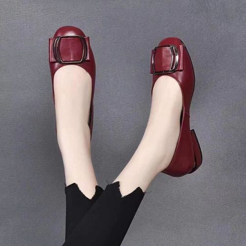 Chaussures  Talons Bas En Cuir Pu Souple Pour Femmes,Peu Profondes,Pointues,Parker,Confort,Mre,Escarpins,Talons Optiques,Dames,Travail,Petites Chaussures Dcontractes - 37