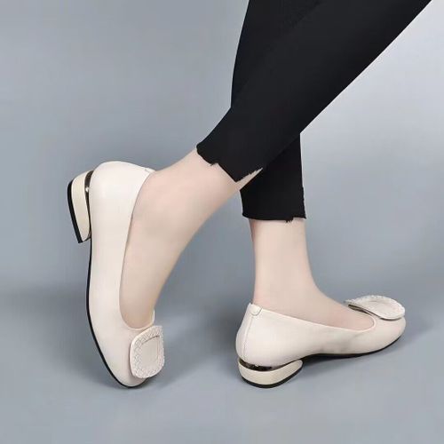 Chaussures  Talons Bas En Cuir Pu Souple Pour Femmes,Peu Profondes,Pointues,Parker,Confort,Mre,Escarpins,Talons Optiques,Dames,Travail,Petites Chaussures Dcontractes - 41