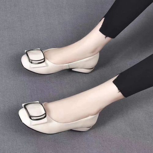 Chaussures  Talons Bas En Cuir Pu Souple Pour Femmes,Peu Profondes,Pointues,Parker,Confort,Mre,Escarpins,Talons Optiques,Dames,Travail,Petites Chaussures Dcontractes - 35
