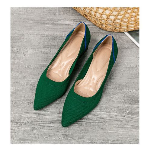 Chaussures  Talons Hauts Pointus Pour Femmes,Chaussures  Talons Carrs,Tisses,Respirantes,Dcontractes, La Mode Et Belles,Grande Taille,En 2 - 39