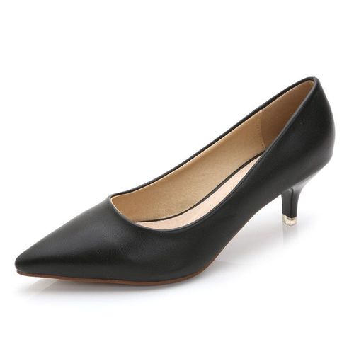 Chaussures  Talons Mi-Hauts Pour Femmes,Escarpins  Bout Pointu,lgants, La Mode,Pour Bureau,Noir,Rose,Rouge,5cm,E0005 - 36
