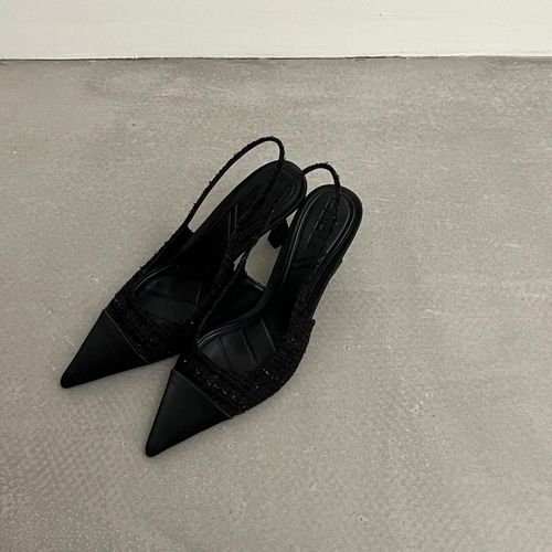 Chaussures Africparker  Talons Bas Et Pointus Pour Femme,Escarpins  La Mode,Sandales D't,2023 - 36