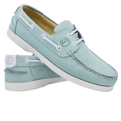 Chaussures Bateau Pour Femme Seajure Nacpan En Cuir Nubuck Bleu Clair - 37