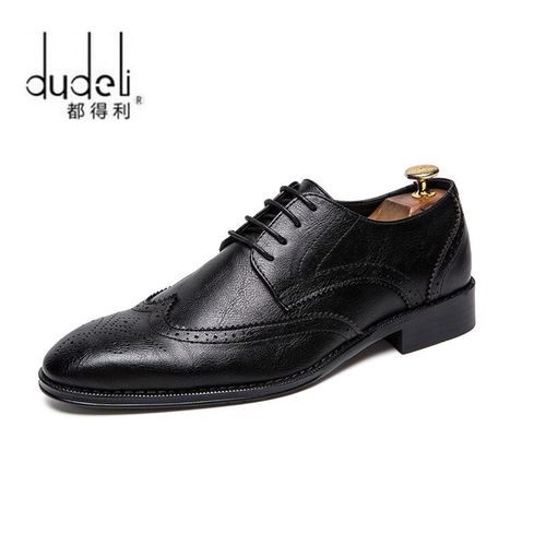 Chaussures Brogue Formelles En Cuir Pour Hommes,Souliers Plats Rtro  Bout Pointu,Oxford, La Mode,2022