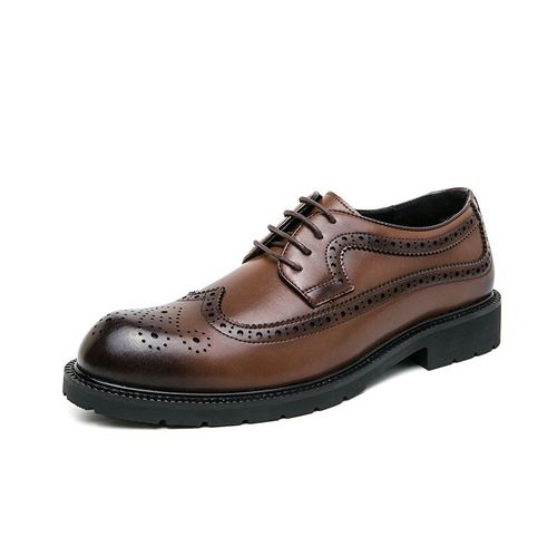 Chaussures Classiques En Cuir Vritable Pour Hommes,Chaussures De Bureau D'affaires, Lacets,Talons Bas,Mode Dcontracte Pour Hommes,Chaussures Provoqu De Banquet De Luxe - 44
