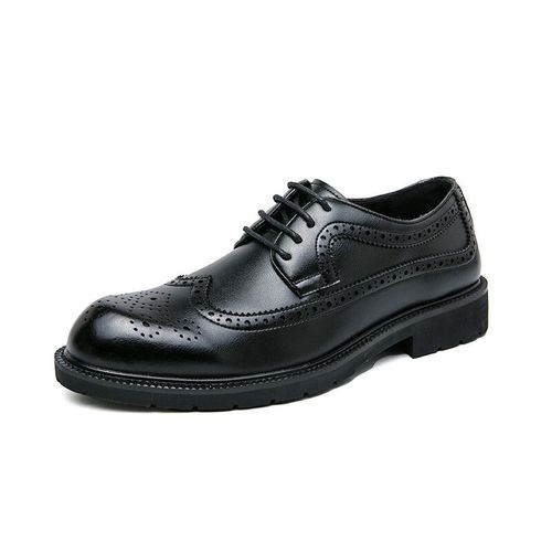 Chaussures Classiques En Cuir Vritable Pour Hommes,Chaussures De Bureau D'affaires, Lacets,Talons Bas,Mode Dcontracte Pour Hommes,Chaussures Provoqu De Banquet De Luxe - 41