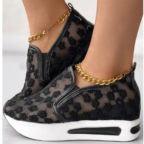 Chaussures Compenses  Semelle En Caoutchouc Pour Femmes,Baskets Peu Profondes Pour Femmes,Chaussures Confortables  Enfiler,Blanc,Bleu,Maille,Colombien Canis,Dcontract,t,42,2024