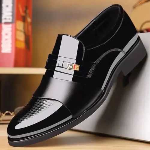 Chaussures D'affaires Dcontractes Pour Hommes,Chaussures Provoqu En Cuir Verni,Chaussures De Mariage,Document Solide,Printemps,Automne,Style,2024 - 44