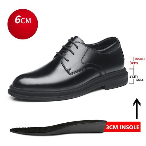 Chaussures D't Respirantes Et Dcontractes En Cuir Pour Homme,Mocassins Classiques  Rehaussement De 8cm Et 6cm - 38