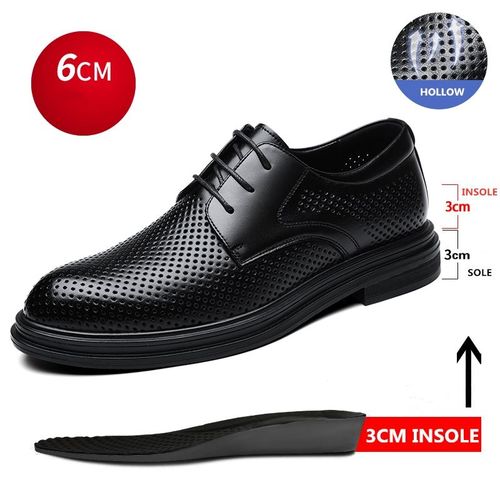 Chaussures D't Respirantes Et Dcontractes En Cuir Pour Homme,Mocassins Classiques  Rehaussement De 8cm Et 6cm - 40