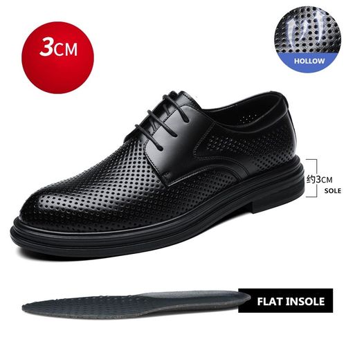 Chaussures D't Respirantes Et Dcontractes En Cuir Pour Homme,Mocassins Classiques  Rehaussement De 8cm Et 6cm - 37