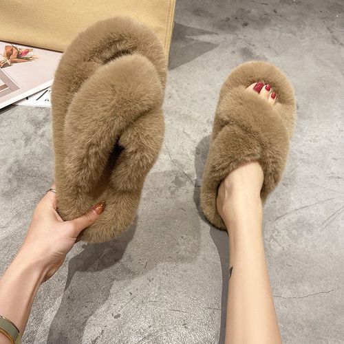 Chaussures D'hiver En Coton Pour Femmes, Pantoufles Chaudes En Fausse Fourrure,  La Mode, Confortables, Plates  Enfiler, 2021 - 40