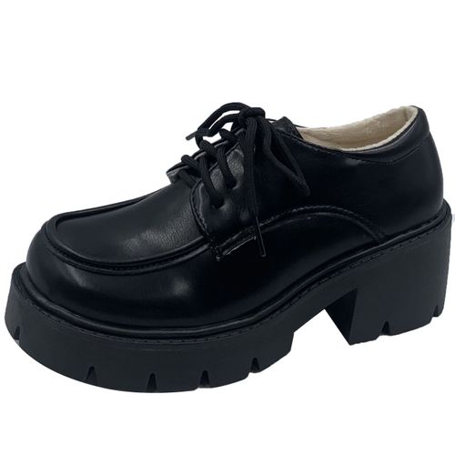 Chaussures D'uniforme En Cuir Pour Femmes,Chaussures  Plateforme Lolita,Petit Talon Bas,Britannique,Fille,Japonais,Sauvage,Noir,Rtro,Mary,Essence - 36