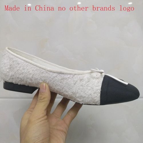 Chaussures De Ballet Classiques Pour Femmes,Escarpins De Base,pissure De Deux Documents,N?Ud En Tweed,Chaussures De Travail,Talons Bas,Escarpins  La Mode,2024 - 43