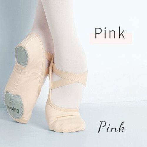 Chaussures De Ballet Pour Filles,Pantoufles De Danse Pour Femmes,Chaussures De Pratique  Enfiler En Toile Hautement Extensible  Semelle Fendue - 36